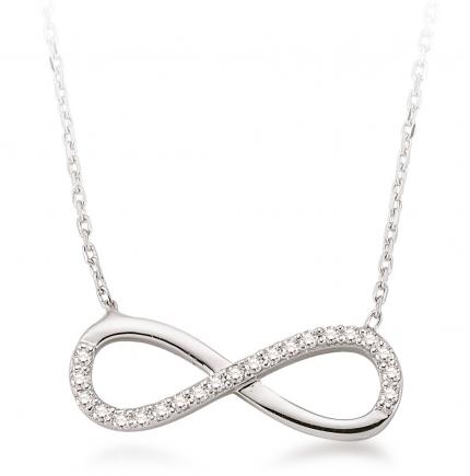 0.16 ct. Pırlanta Fantazi Sonsuz Kolye